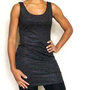 ROCK&REPUBLIC Black-Silver Stud Sleeveless Dress M